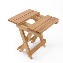 내추럴 우드 접이식 미니의자 24x20cm 미니원목의자, 상세페이지 참조