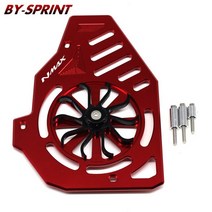 야마하 스쿠터 nmax125 엔맥스 NMAX125 125 신제품 NMAX 오토바이 CNC 회전 팬 커버 라디에이터 그릴 가드, 05 Red, 05 Red