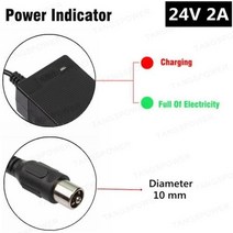 노인전동차 전동휠체어 장애인 전동차 288V 휠체어 골프 카트 용 24V 2A 납산 배터리 충전기 전기 스쿠터 자전거 잔디 깎는 기계, RCA+AU