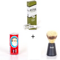 100 Astra Superior Platinum 더블 에지 사이드 안전 면도 면도기 Arko 면도 비누 및 면도 브러시