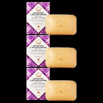 누비안헤리티지 시아버터 비누 라벤더 앤 와일드플라워, 142g, 3개