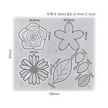 파디코 레진아트 & 클레이 전용 몰드, PP 소프트 몰드 - 꽃