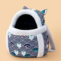 크리스마스 캐리어 이동장 강아지 고양이 케이지 산책가방 강아지 포대기 반려견 외출, 일본산 물결 라지 (권장 체중 4~8kg)