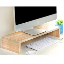 ㄷ받침대 이케아 우드모니터받침대50cm 컴퓨터거치대 선반 원목 책상정리대 사무실 가정, 우드