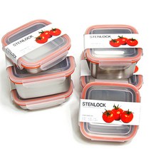 스텐락 강력밀페정사각/스텐밀폐용기, 3호_240ml