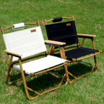 캠핑 우드 로우체어 휴대용 민물 낚시 의자 다이소, 우드 로우체어 특대, 아이보리