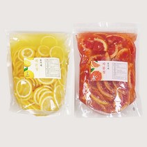 허밍테이블 수제 홈카페 레몬청 자몽청 1kg 2kg (자몽듬뿍 레몬듬뿍), 레몬청2kg+자몽청2kg, 1세트