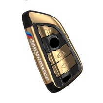 ABS 도금 케이스 M 성능 BMW X1 X3 X5 X6 1 2 5 7 F15 F16 E53 E70 E39 F10 F30 G30 Fob 쉘 Protecor, 01 gold shell