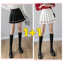 100 %신상 1+1 여자 테니스스커트 미니스커트 짧은 치마 A라인 스커트 학생 코디 데이트 회식 모임 공연 2P