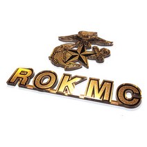 브랜드없음 해병대 ROKMC 골드 아크릴 펄 엠블럼, 선택완료, 단품