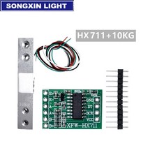 로드 셀 1KG 5KG 10KG 20KG HX711 AD 모듈 중량 센서 전자 저울 알루미늄 합금 계량 압력, 08 HX711 And 10KG