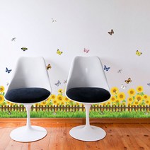 아트앤조이 정원 꽃 나무 포인터 스티커 모음, 정원 스티커 68 - 해바라기 울타리(L5C061)