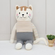 자연생각 오가닉 야옹이 애착인형 대형, 브라운