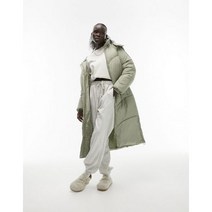 Topshop 세이지 컬러의 쁘띠 롱라인 패딩 재킷