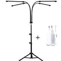조립식온실 베란다비닐하우스 농자재 LED 성장 빛 36W 5V USB Fitolampy 전체 스펙트럼 실내 야채 꽃 식물, 02 four head bracket
