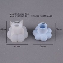 레진아트재료 키트 세트 몰드 러브 크리스탈 캔들 홀더 실리콘 몰드 DIY 스퀘어 에폭시 수지 주조 공예 양초 보관 몰드123216, R