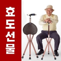 휴대용지팡이의자 지팡이의자 효도 어솜 등산 스틱, 미니미상점 실버