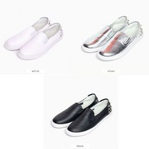 여성 슬립온 양가죽 뒤꿈치 실버장식 실내화 데일리