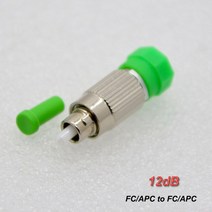 10PCS FC / APC Male Female Single Mode SM Fiber Attenuator Connector Fixed Type value 0-30db Optiona, 12 12dB_01 라인 커넥터