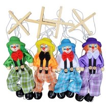 마리오네트인형 꼭두각시 인형 마리오네트 인형극 4 팩 광대 장난감 크리 에이 티브 풀 문자열 아이 장난감 부모 자식 대화 형 장난감 어린이 최고의 선물, 보여진 바와 같이