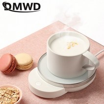 핫플레이트 인덕션 열전도판 전기 곤로 1구 w 미니 핫 플레이트 휴대용 우유 워머 차 온수기 커피 가열 컵 터치 패드 55 ℃ 보온 코스터, 분홍