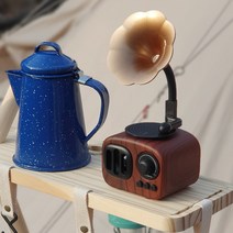 캠핑 차박 우드감성 레트로 LP 축음기 블루투스 스피커, 라이트우드