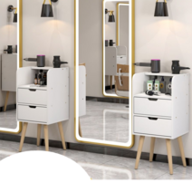 미용실 헤어샵 거울옆 미용도구 수납장 캐비닛 협탁, 도어1수납장1화이트골드선반 81x33x30