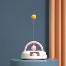 테니스 기초 백보드 집에서 테니스장 그물망 고정 고양이 장난감 색상 중력 턴테이블 스윙 탁구 깃털 괴롭, 03 Pink