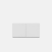 포더홈 플레인 낮은 수납장 800 (2도어), 화이트