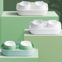 강아지 고양이 밥그릇 물그릇 세라믹 식기 높이조절 식탁 애견식기, 민트