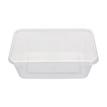 GADA PACK 다회용 사각내열 도시락용기 B-750 투명 10개, 1개
