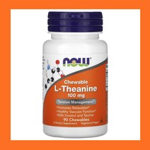 Now Foods 나우푸드 엘-테아닌 L-테아닌 이노시톨 타우린 100mg 90정 자일리톨 솔비톨 L-Theanine Inositol Taurine Xylitol Sorbitol
