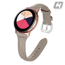 쵸미앤세븐 갤럭시 워치 3 액티브 1 2 스키니 레더밴드, 액티브 2 (40mm) 스키니 레더밴드 인디베이지, 1개