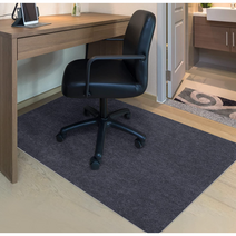 PIKAPIKA 공부방 의자매트 체어매트 120cmx90cm 긁힘방지 소음감소 바닥보호 카페트, 블랙