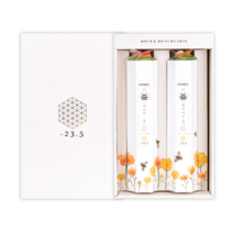 -23.5 프리미엄 꽃꿀 2종 선물세트 Honey in flower 피나무꿀 죽나무꿀 상견례 선물 답례품, 구성1 (피나무), 2번(활짝핀~)