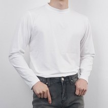 모달 머슬핏 비침없는 흰티 목안늘어나는티 쿨티셔츠