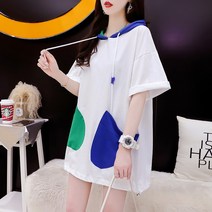 Ssysomey 순면 프린트 루즈핏 티셔츠
