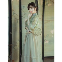 클래식 블라우스 빅사이즈 결혼식하객 20대 퓨전 철릭 원피스 롱 캐주얼 전통 의상 여자 한복
