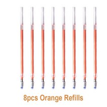 텐터 우레탄창 제약 천막사 0.5mm 지울 수있는 펜 적당한 보충 물 컬러풀 8 개의 색깔 창조적 인 kawaii 그, 07 8Refills-Orange