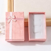 디엠몰 1+1 리본장식 내부 스펀지 쥬얼리 소품 선물케이스 악세사리 선물상자 기념일 서프라이즈, 블루