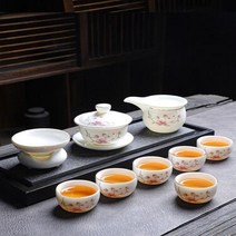 차판 다도 수제 세라믹 두꺼운 화상 방지 중국 차 가정용 환대, 22.Picture Style