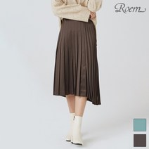로엠 로엠 더블 플리츠 언발란스 스커트_RMWH94T04B-T