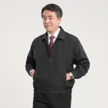 파파브로 남자 간절기 비즈니스 밑단 밴딩 점퍼 HA-JUA-B-베이지
