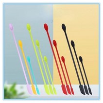 베이킹주걱 실리콘 알뜰 볶음 3 개대 더블 헤드 유연한 스크레이퍼 재 뷰티 주방 주걱 메이크업 브러쉬 마스크 도구, blue-m
