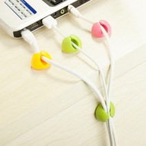 케이블 USB 전선정리 클립홀더 6개 랜선 코드 이어폰줄