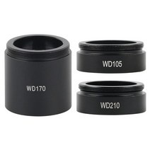 wd105 wd210 wd170 barlow lens 35mm thread mount 보조 대물 렌즈 산업용 현미경 카메라 c 마운트 렌즈, 검은색
