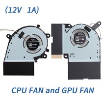 공냉 cpu 저소음 쿨러 수냉식열교환기 Asus ROG Strix G17 G731G G731GV G731GW G731 그래픽 카드 팬 GPU 쿨러 DC 12V 5V 용 노트북, CPU 및 GPU 12V 1A, 다른