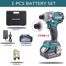 임팩렌치 에어임팩 임팩드릴 전동 충전 가정용 Kamolee-도구 DTW285 2 IN 1 520N.m 하이 토크 브러시리스, 09 TYPE C ToolBox Set_01 미국