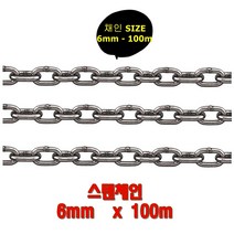 스텐 쇠사슬 체인 6mm 100m 도르래 가이드라인 프레스 칼블럭 감속기 얼라인먼트 안전로프 주차금지 쇠줄 롤러체인 다용도 체인 추천