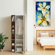 Sunshine 행거서랍장 옷걸이수납장 옷봉 옷장수납함 사무실 보조장 드레스장 600, 아카시아